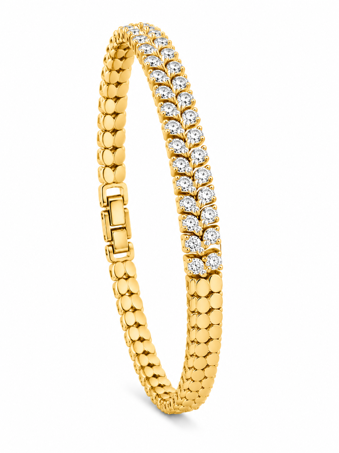 Aurora Fishtail Crystal Bracelet – Gold