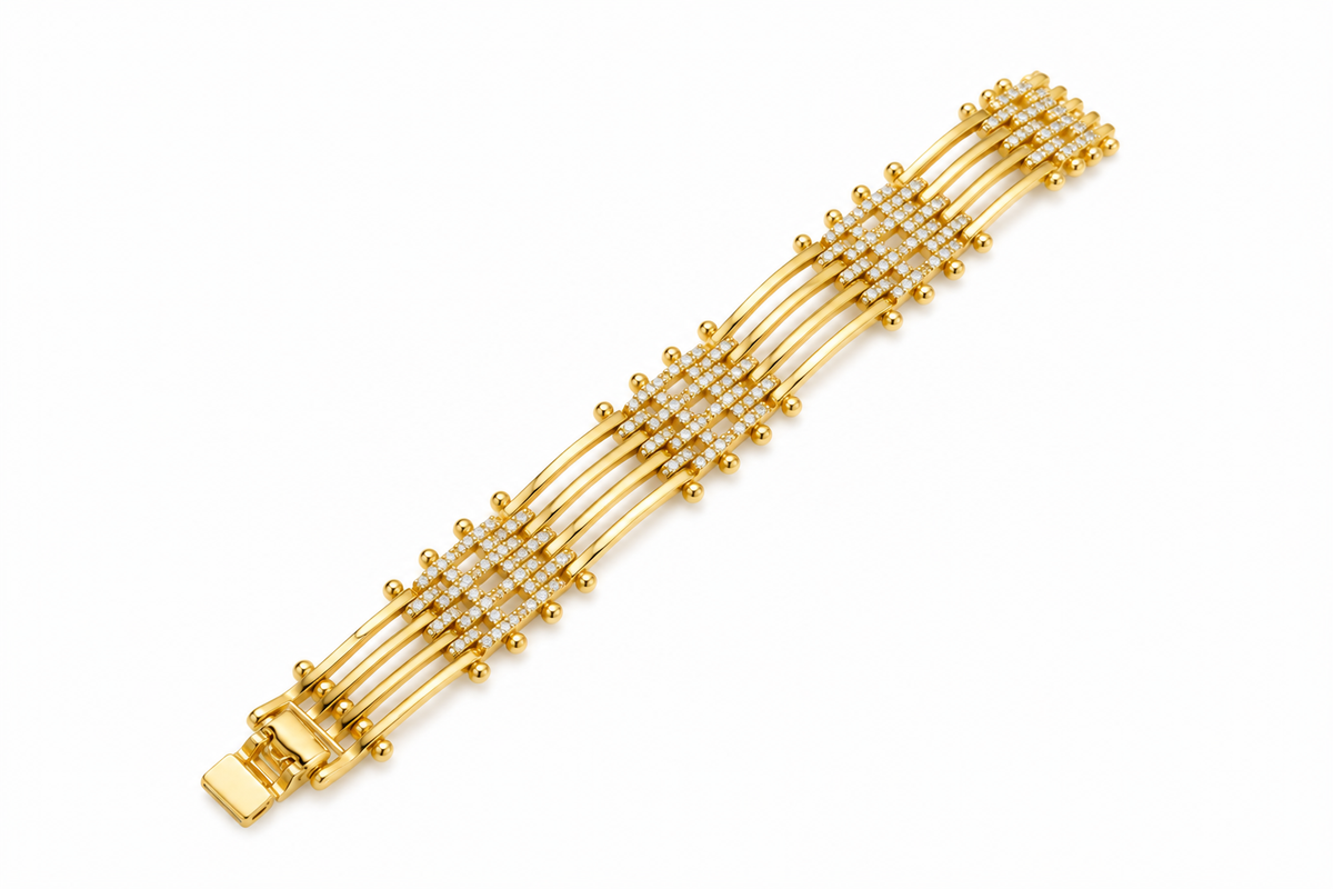Luxe Lattice Gold Bracelet
