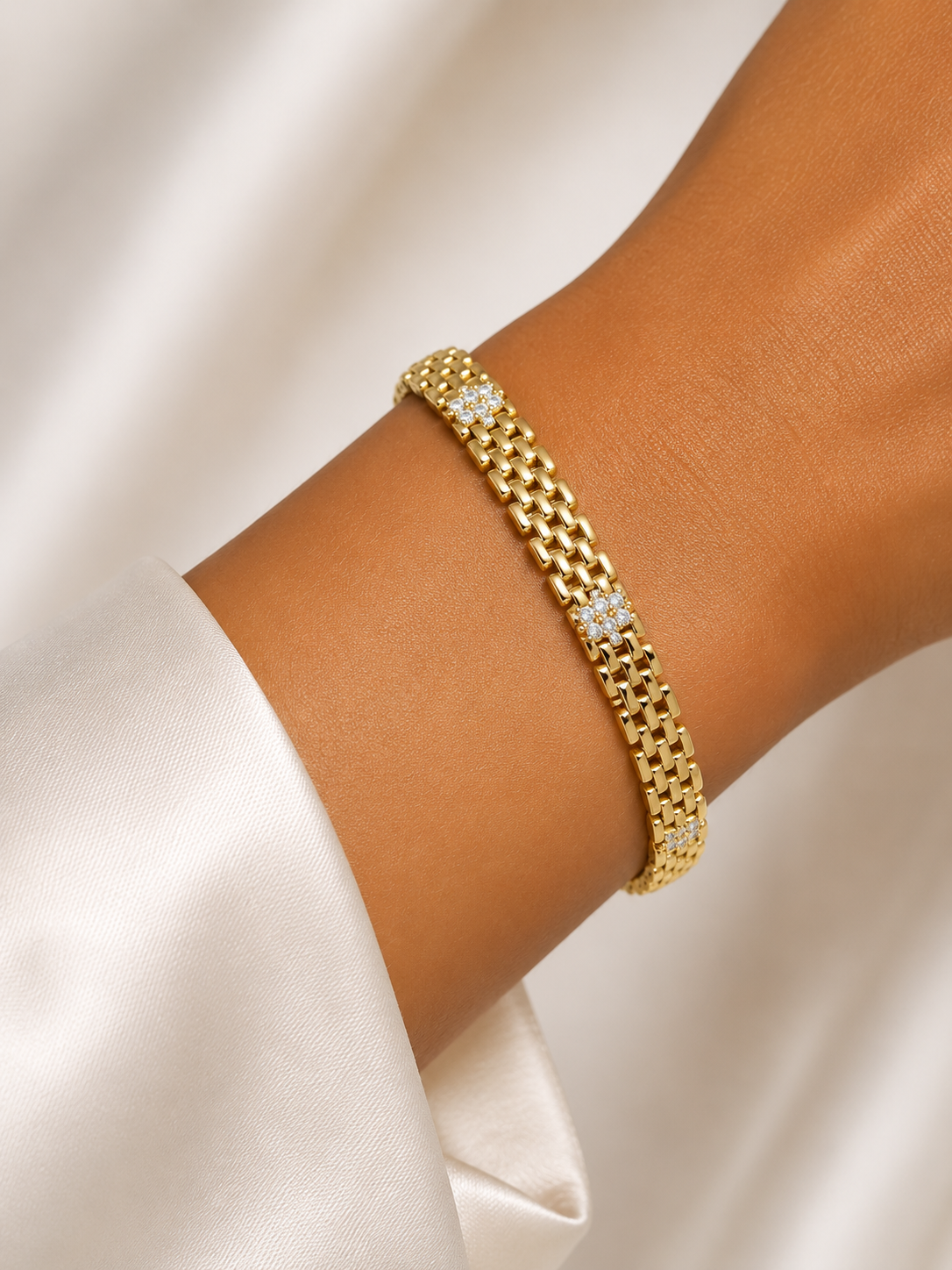 Golden Blossom Link Bracelet