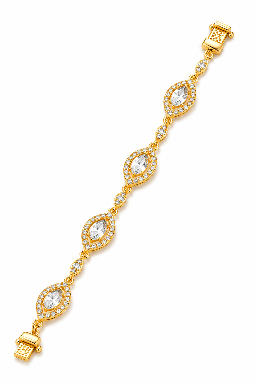Marquise Halo Crystal Bracelet