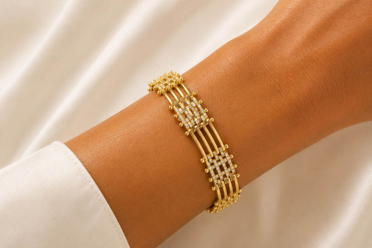 Luxe Lattice Gold Bracelet
